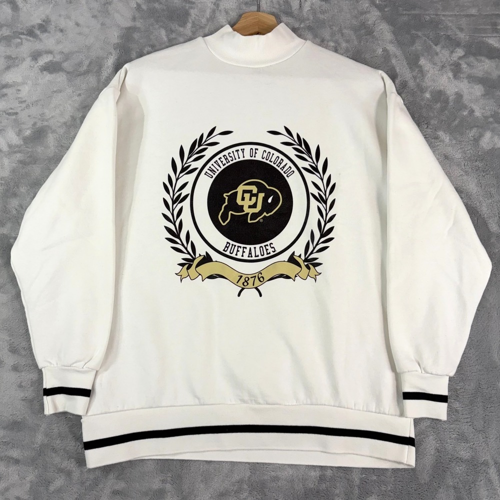 Colorado Buffalo Gameday Couture Mock Neck Sweatshirt White Size Small